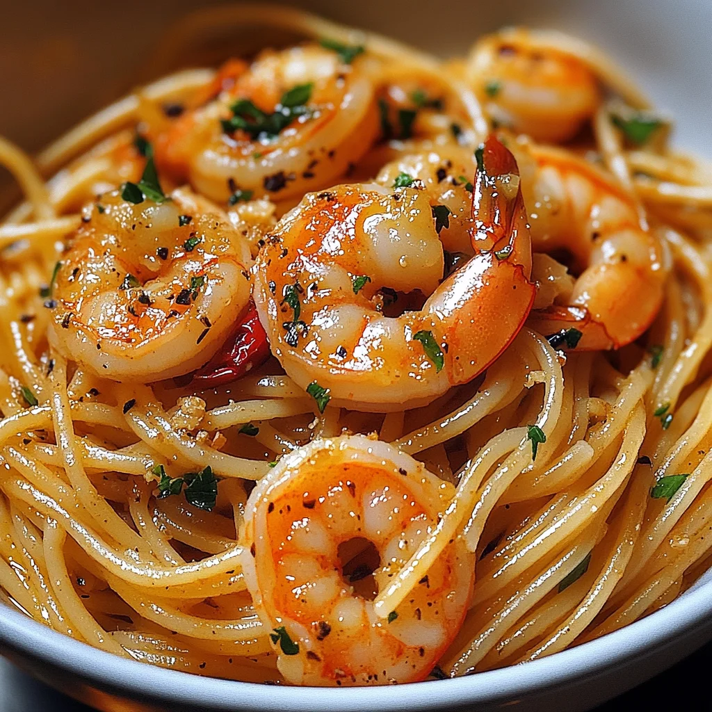 Spaghetti mit Garnelen: Knoblauch-Chili Genuss
