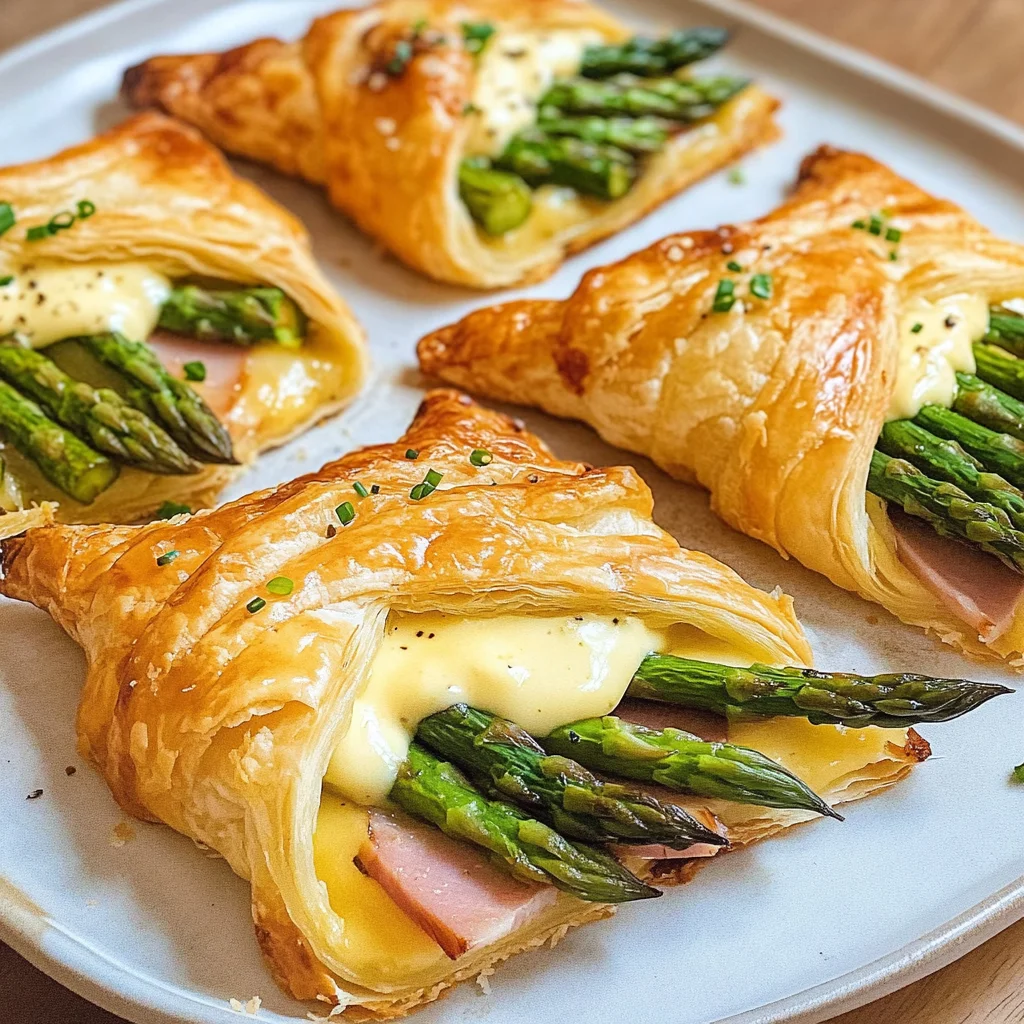 Spargel im Blätterteig mit Schinken & Käse