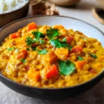 Süßkartoffel-Linsen-Curry mit Kokosmilch