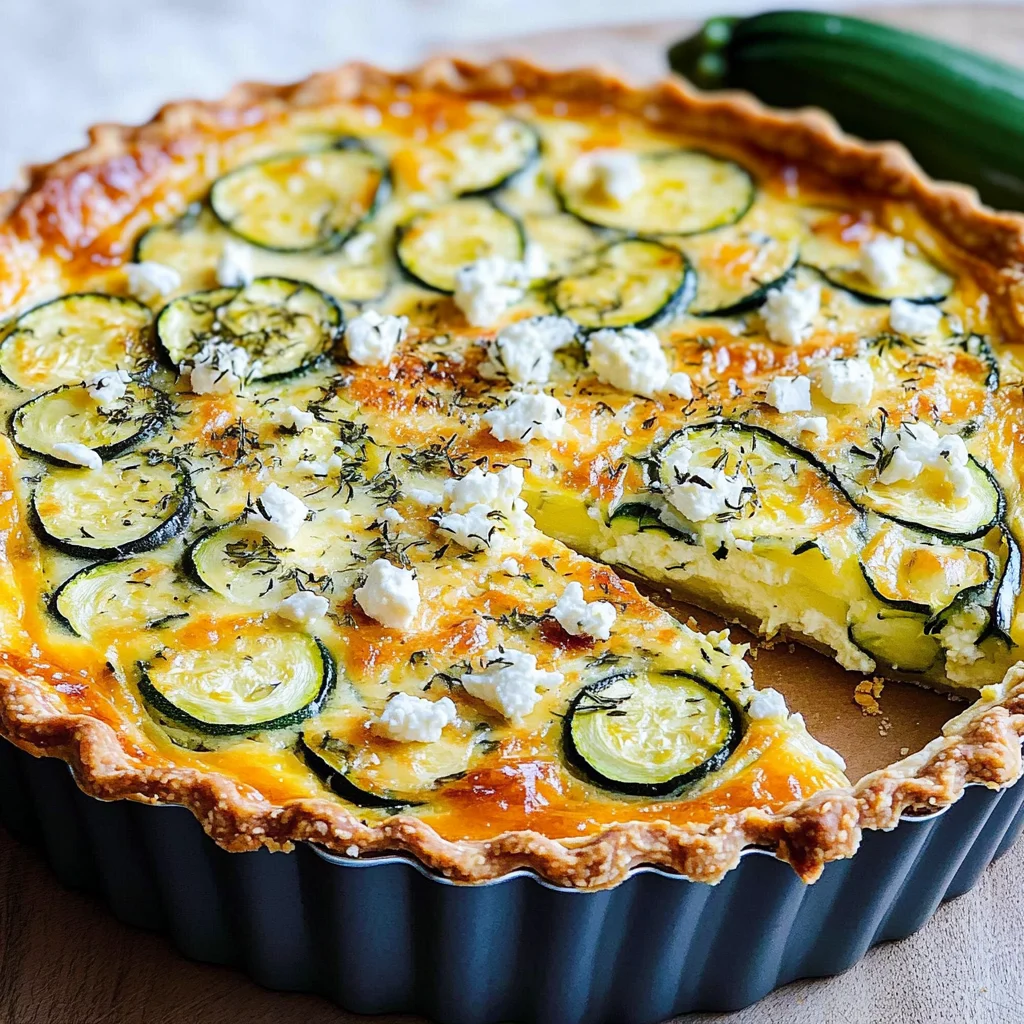 Zucchini-Quiche mit Feta