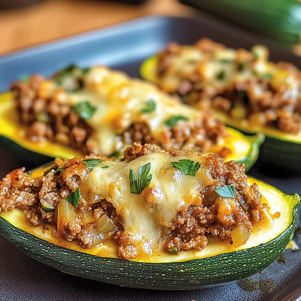 Zucchini gefüllt mit Hackfleisch Rezept