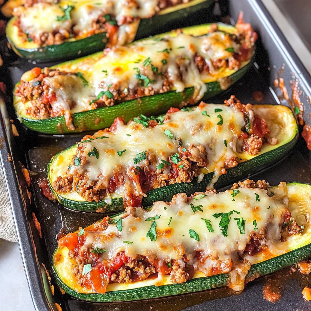 Gefüllte Zucchini mit Hack - so lecker!
