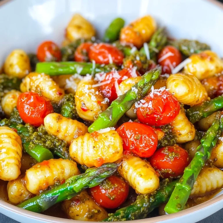 Gnocchi mit Pesto & grünem Spargel (einfaches Rezept)