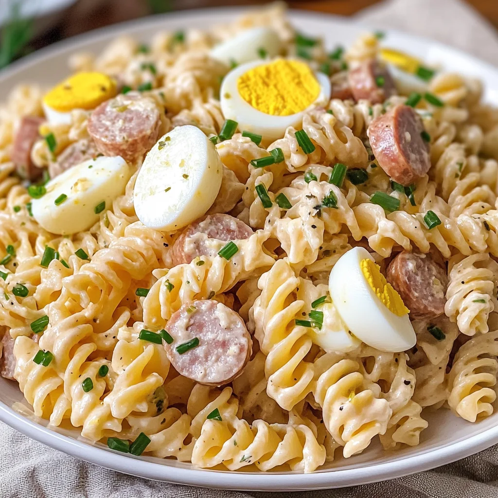 Klassischer Nudelsalat mit Mayo - einfach & schnell