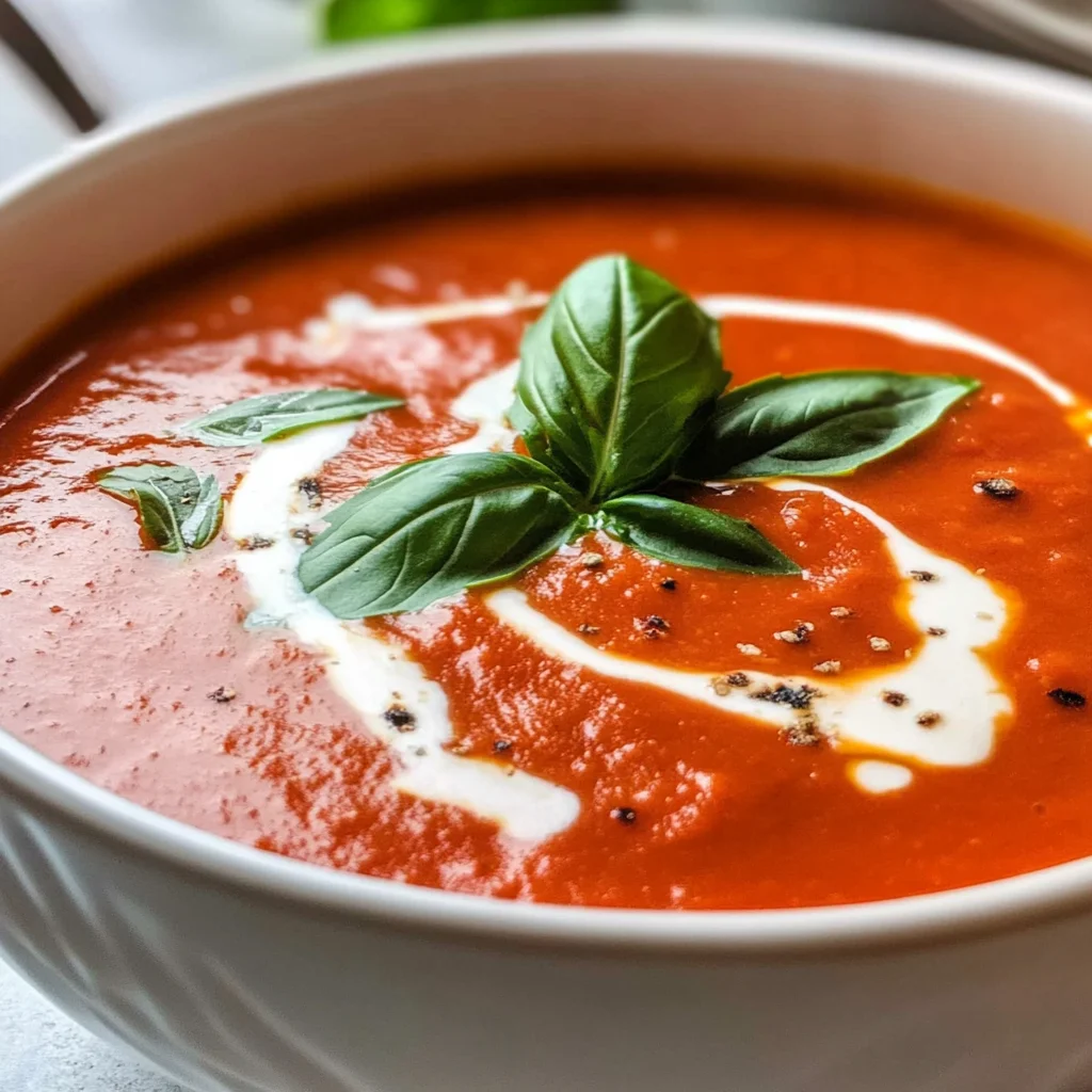 Tomatensuppe mit Reis & passierten Tomaten