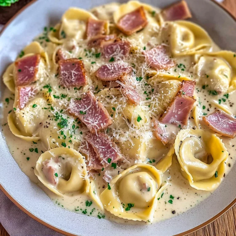 Tortellini alla panna mit Schinken-Sahne-Soße