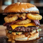 BBQ Speck Bier Zwiebel Burger