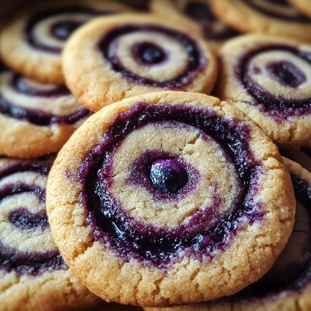 Blaubeer-Käsekuchen-Swirl-Kekse