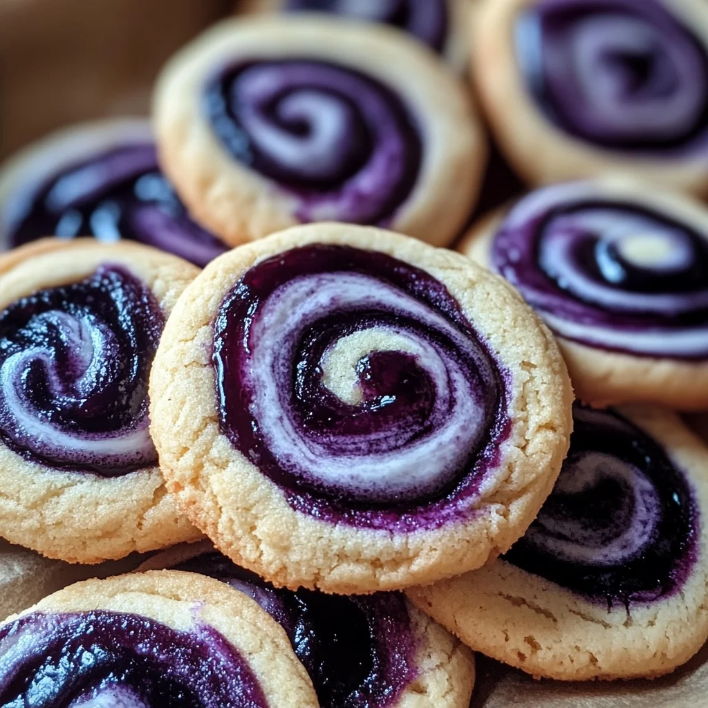 Blaubeer-Käsekuchen-Swirl-Kekse