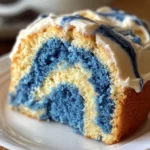 Blue Velvet Swirl Vanilla Pound