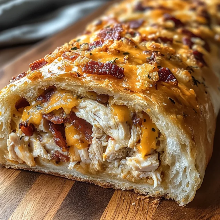 Chicken Bacon Ranch Stromboli