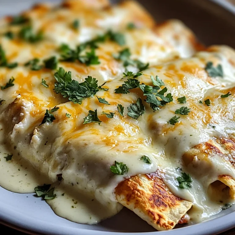 Cremige weiße Hühnchen-Enchiladas