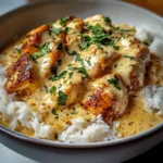 Cremiger geschmorter Hühnerreis