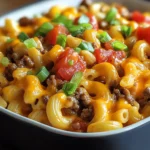 Einfache Cheeseburger-Pasta Topf