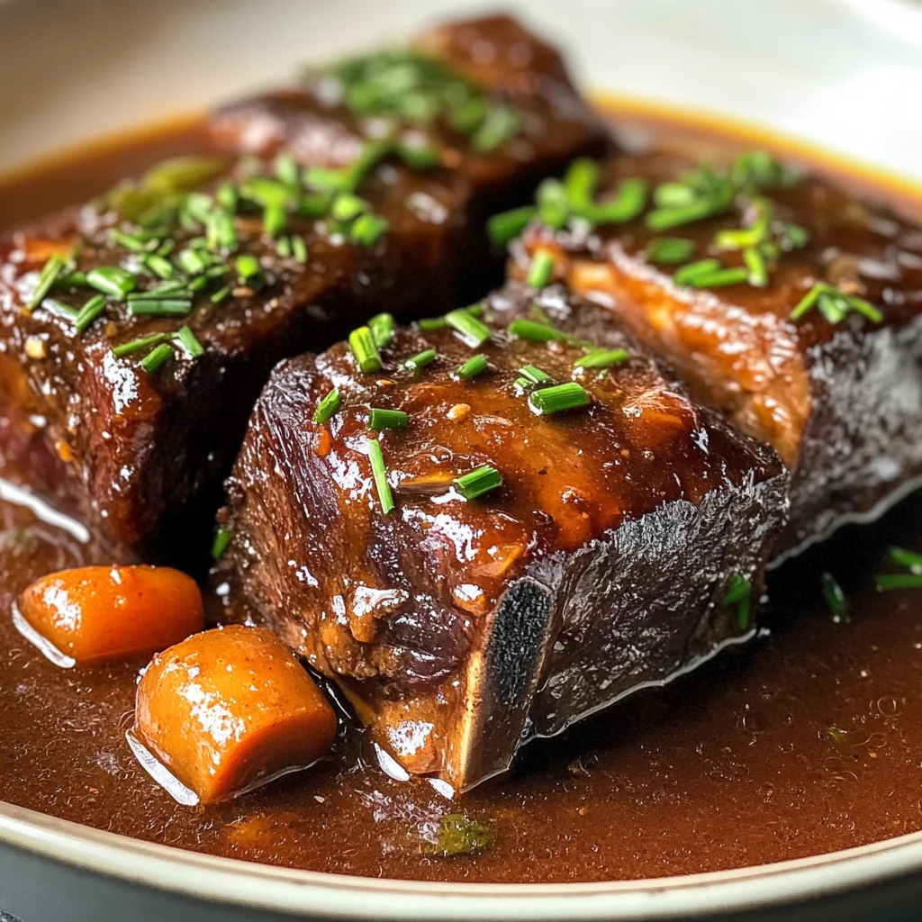 Französisch geschmorte Rinderrippchen