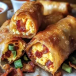 Frühlingsrollen mit Speck, Ei, Käse