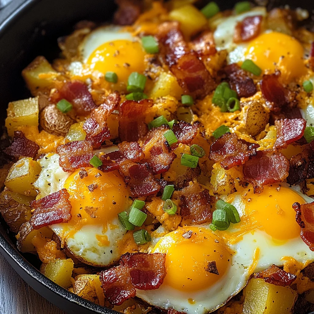 Frühstückspfanne mit Speck, Ei