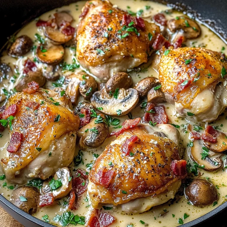 Gebackene Hähnchenschenkel cremig