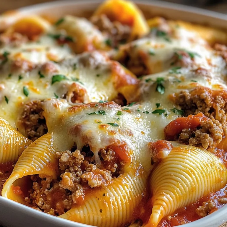Gefüllte Muschelnudeln mit Rindfleisch