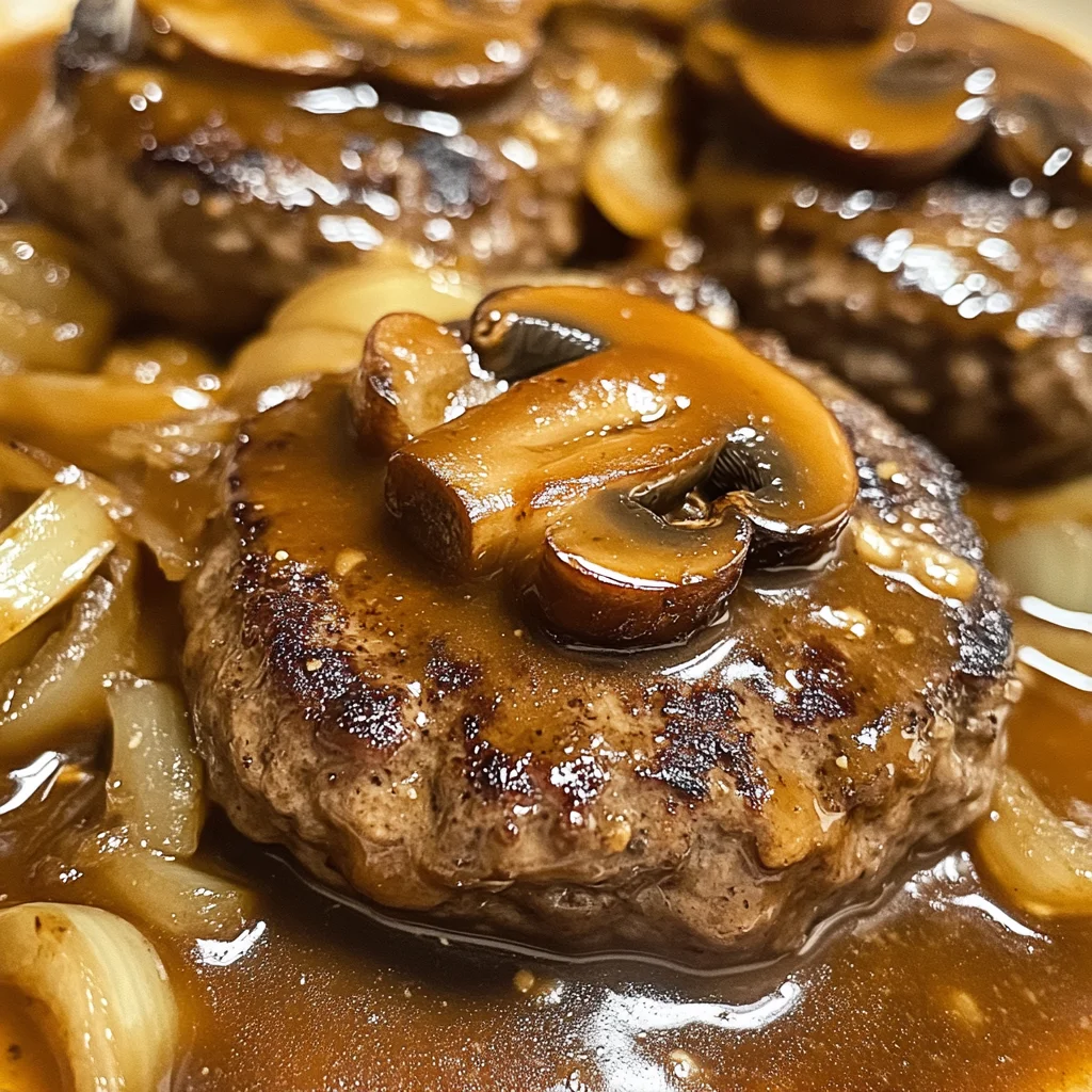 Hamburgersteaks mit brauner Soße