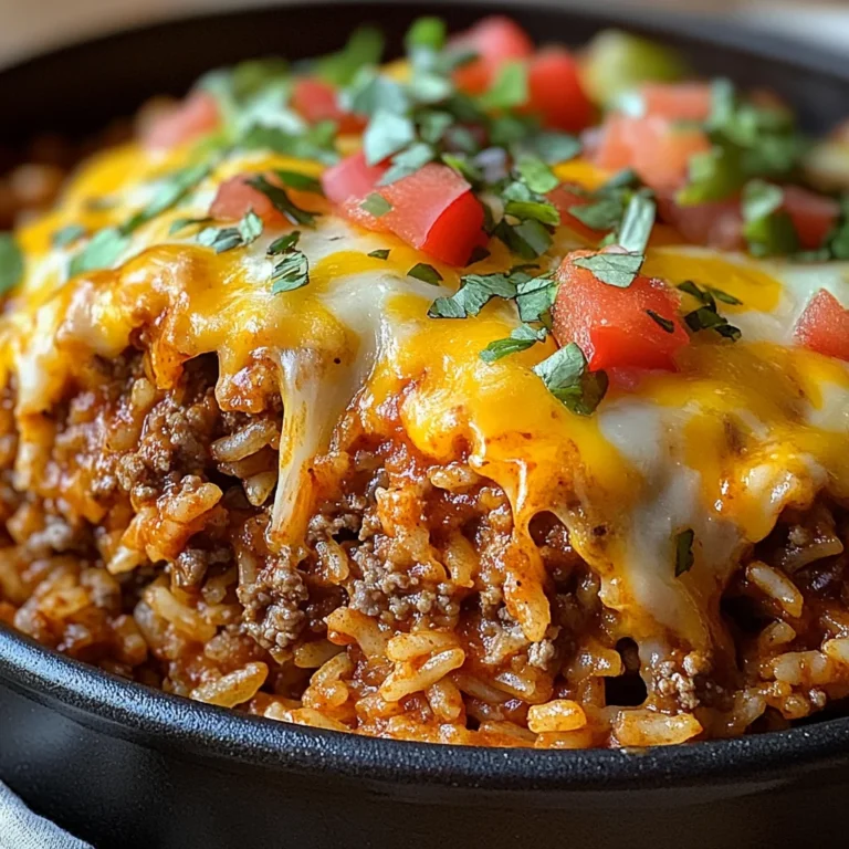 Käse-Rindfleisch-Enchilada-Reis