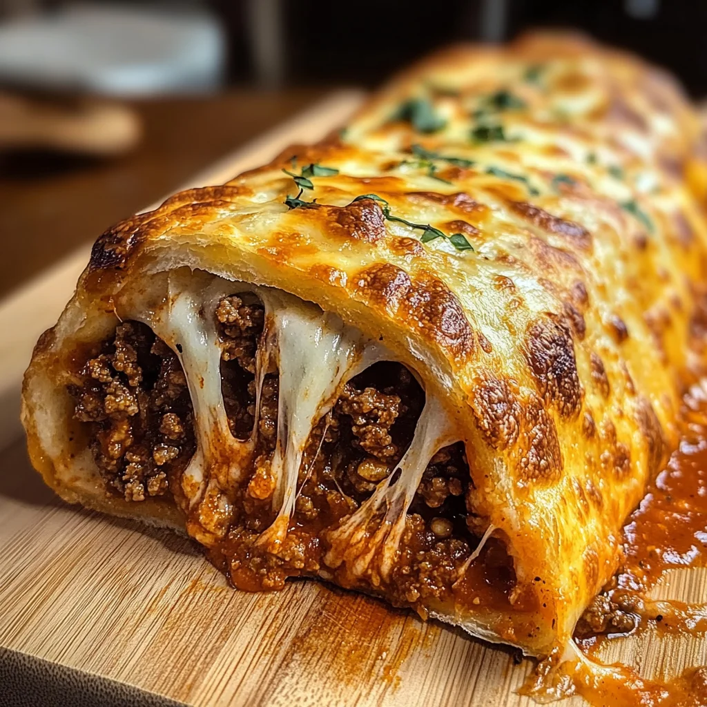 Käse-Sloppy-Joe-Stromboli