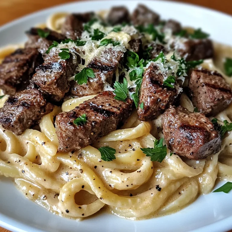 Knoblauchbutter-Steak-Pasta