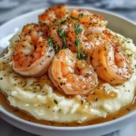 Knoblauchgarnelen mit Kartoffelpüree