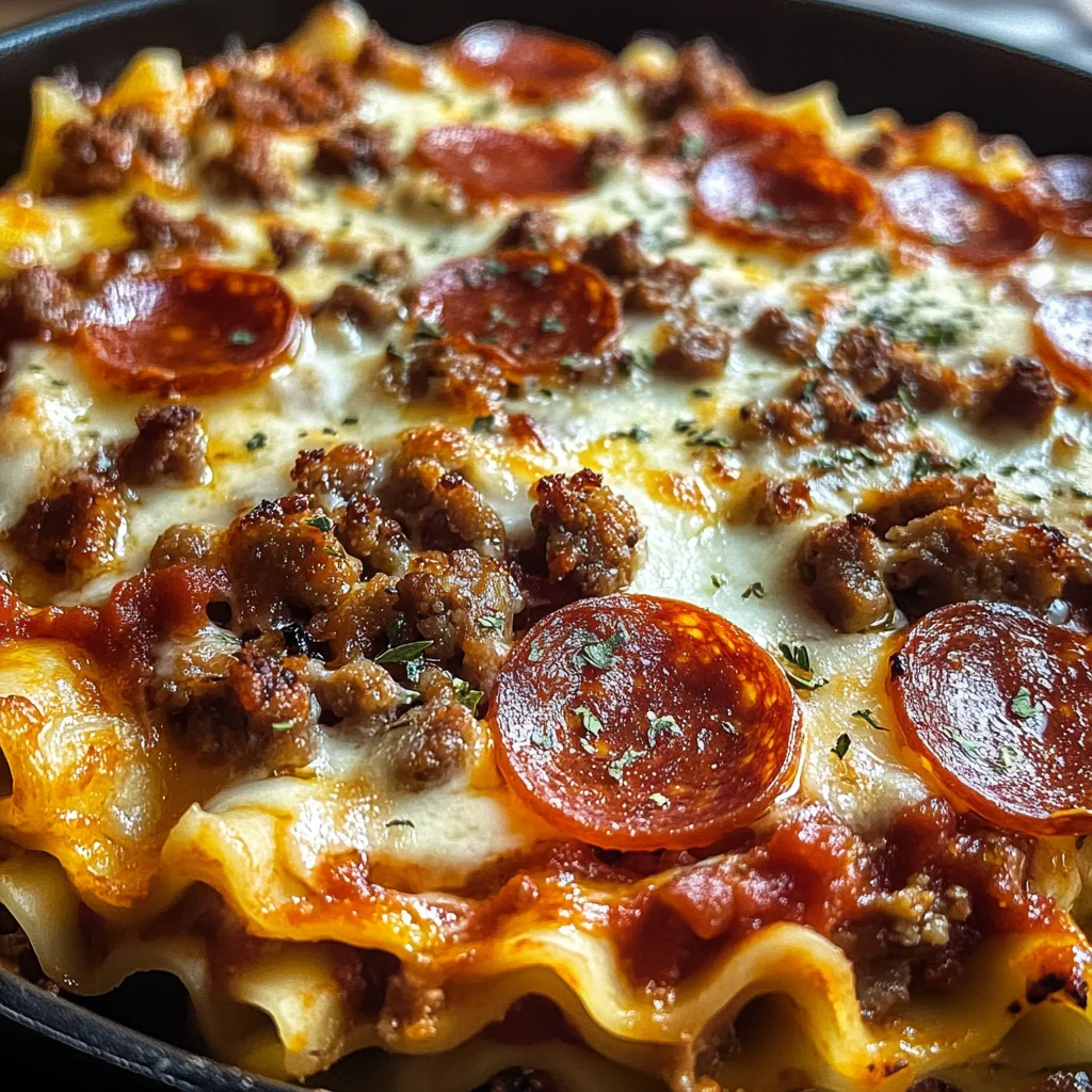 Pizza-Lasagne-Pfannenauflauf