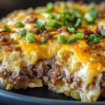 Wurst-Ei-Frischkäse-Auflauf