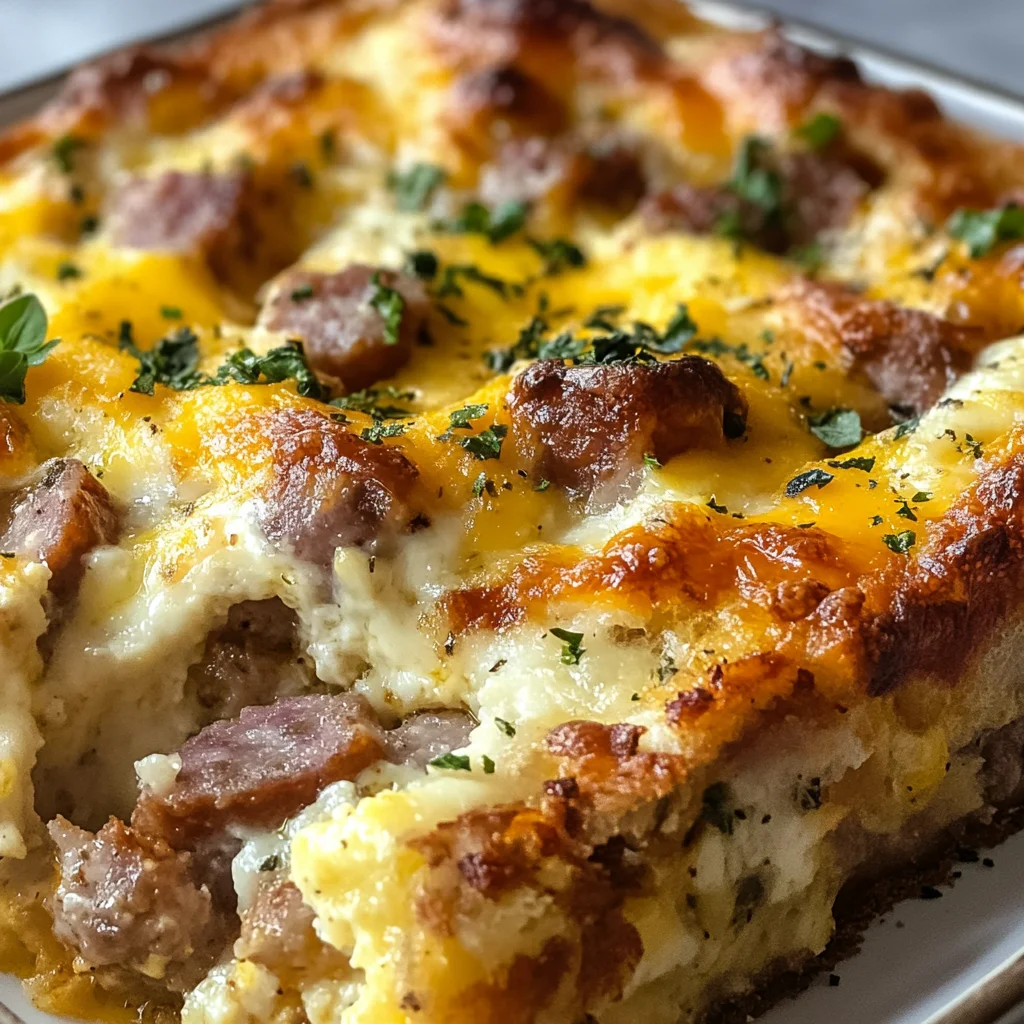 Wurst-Ei-Käse-Auflauf